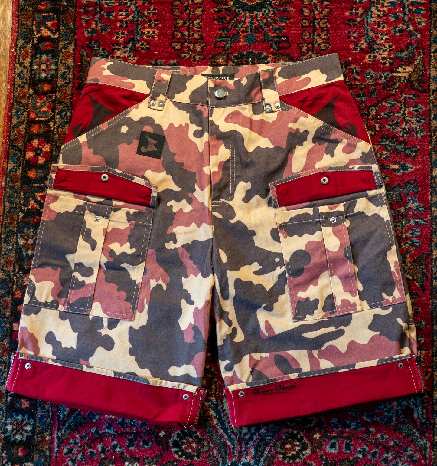 Forever Blessed Camo Cargo Shorts
